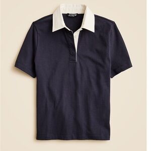 J. Crew Navy Polo Shirt with White Collar